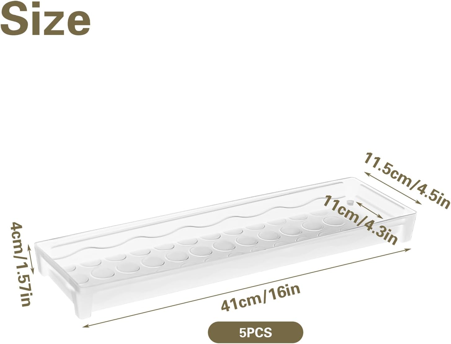5 PCS Plastic Plant Tray Saucer, Rectangular Windowsill Plant Drainage Stand for Indoors Outdoor, White Water Drip Tray for Succulent Pot Planter, 16 x 4.5 x 1.6 Inch