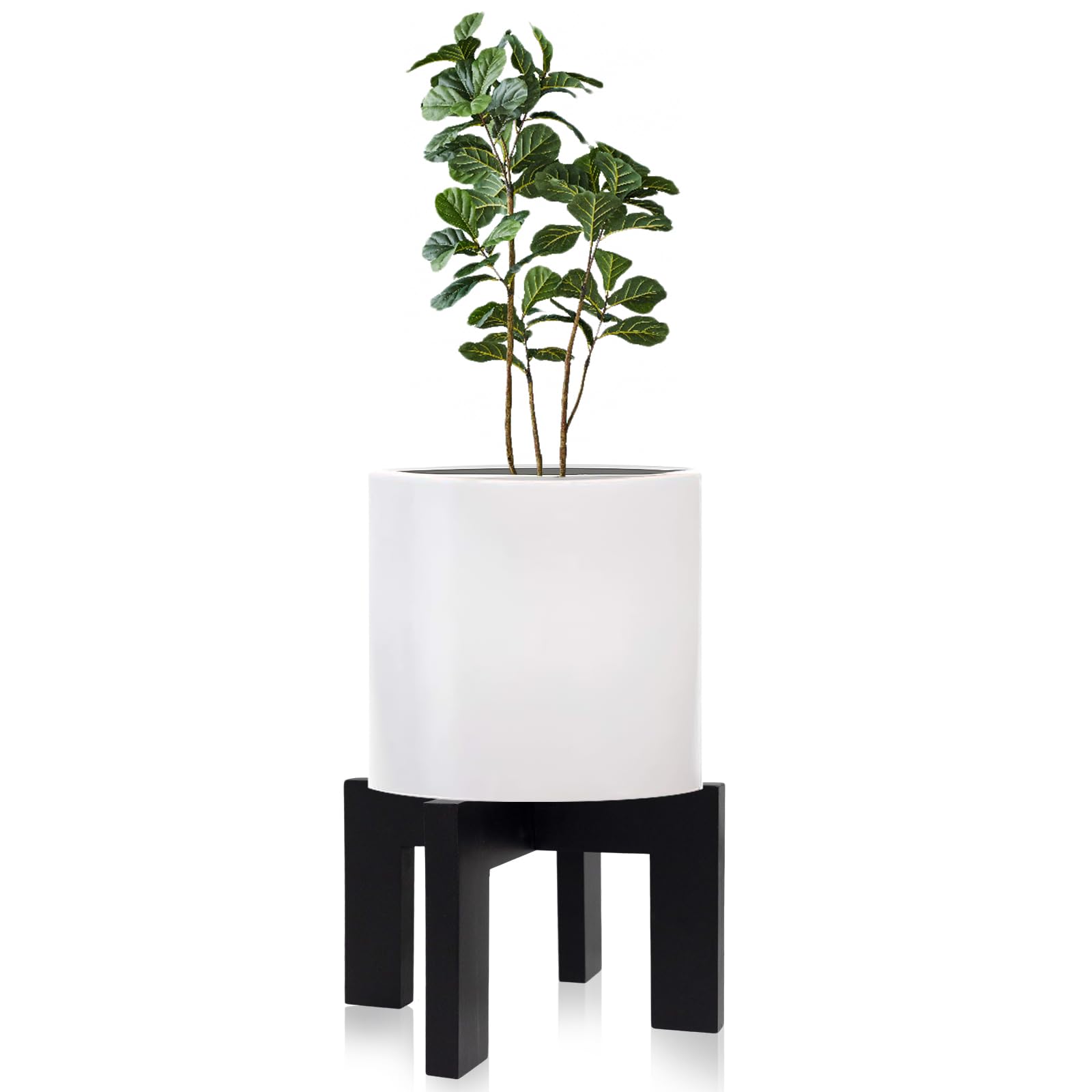 hismocal Wood Plant Stand Indoor/Outdoor for Plants, Large Size Planter Stand Holder,Sturdy and Stable Flower Pot Stand,Fits Most Size Flower Pots In Room(1 Pack)