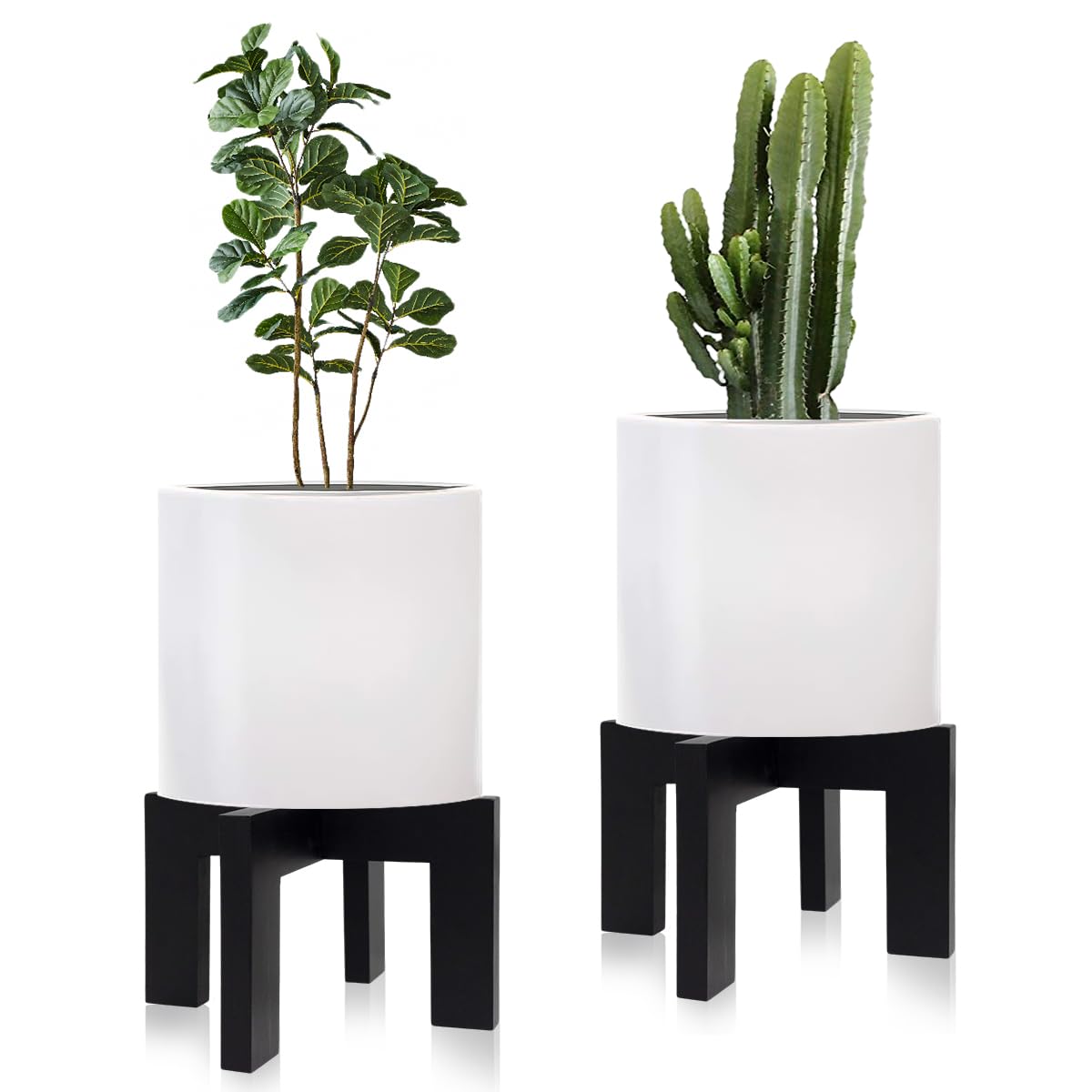 hismocal Wood Plant Stand Indoor/Outdoor for Plants, Large Size Planter Stand Holder,Sturdy and Stable Flower Pot Stand,Fits Most Size Flower Pots In Room(1 Pack)