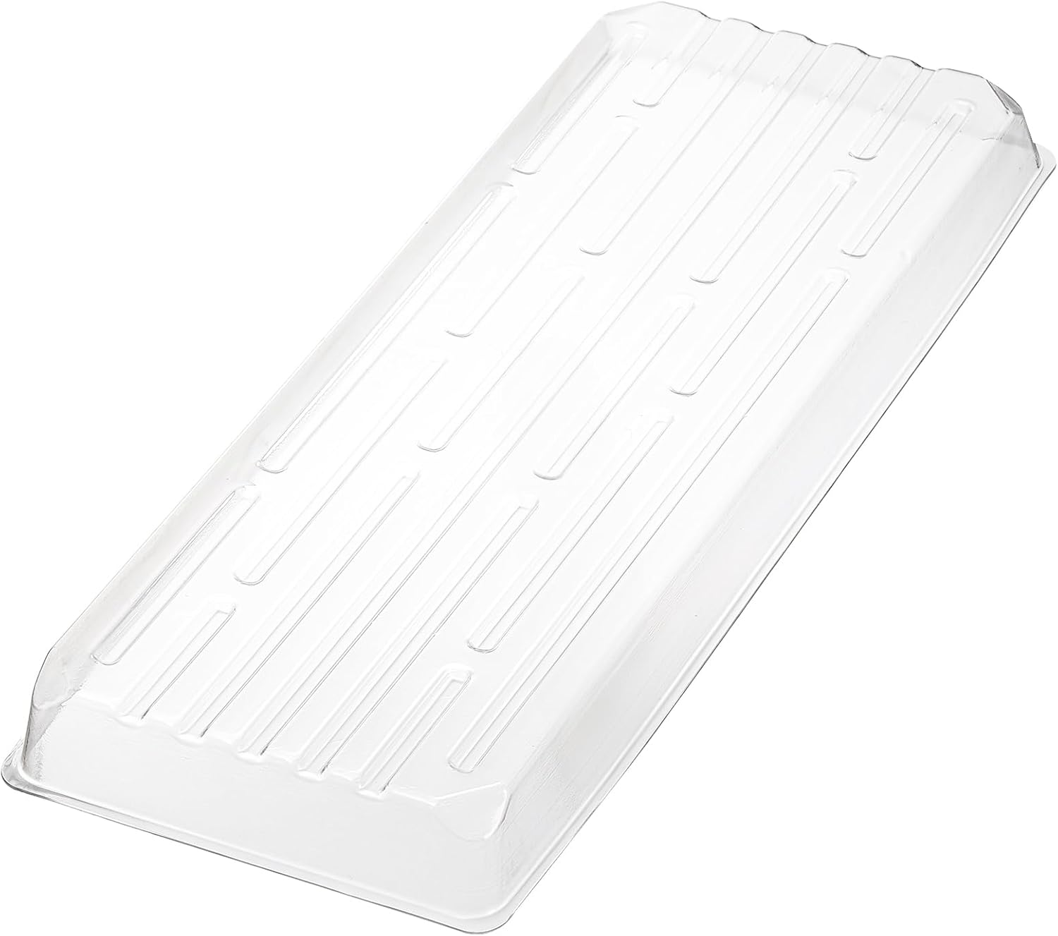 Kingrol 16 Pack Rectangular Plant Drip Trays, Clear Plant Saucers for Indoors, Thick Plastic Window Sill Plant Trays for Flower Pot Planter