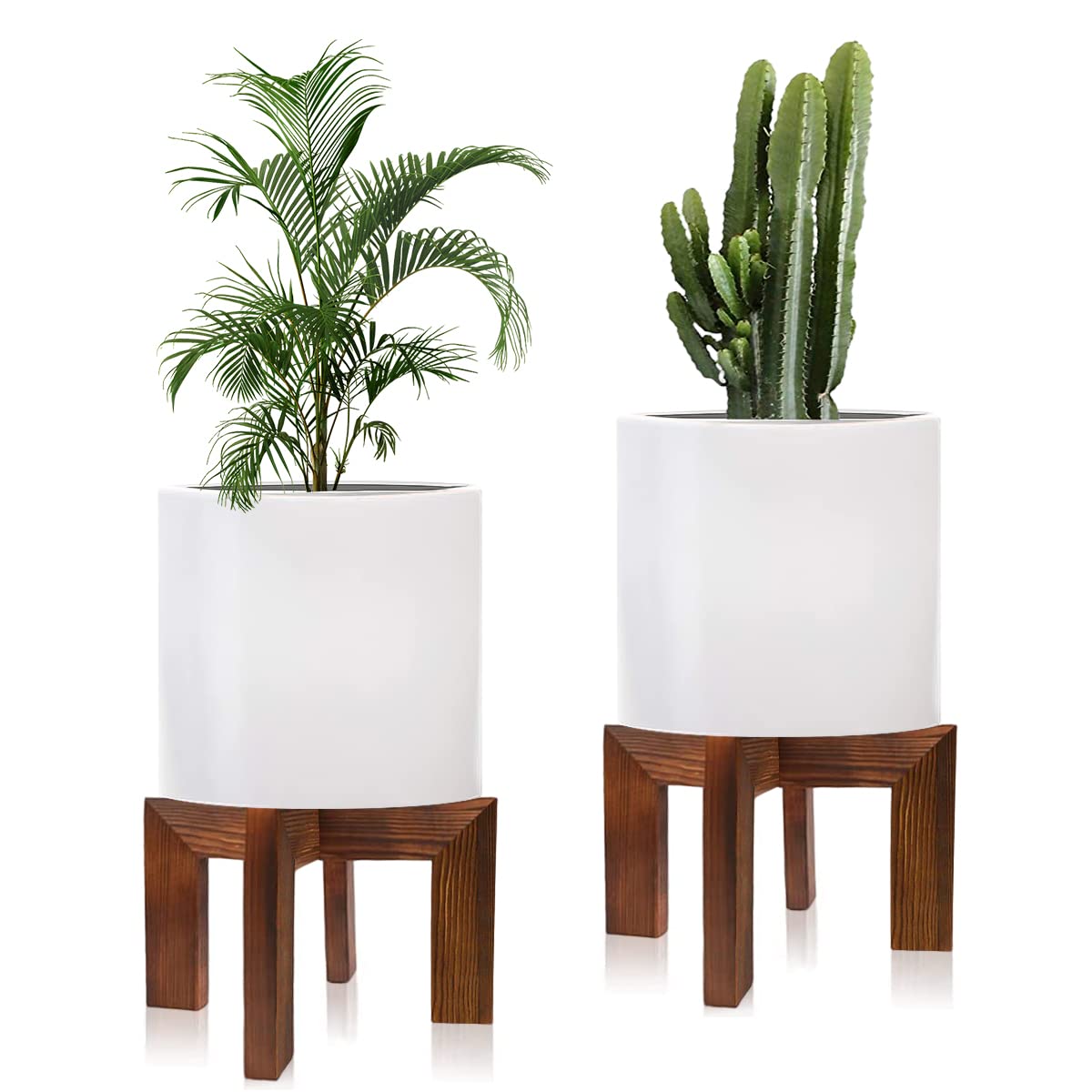 hismocal Wood Plant Stand Indoor/Outdoor for Plants, Large Size Planter Stand Holder,Sturdy and Stable Flower Pot Stand,Fits Most Size Flower Pots In Room(1 Pack)