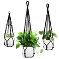 Macrame Plant Hanger - Fits 4 to 13 inches Pots for Indoor Outdoor, 35"/29"/23" Different Sizes Set, Ivory (POTS NOT Included)