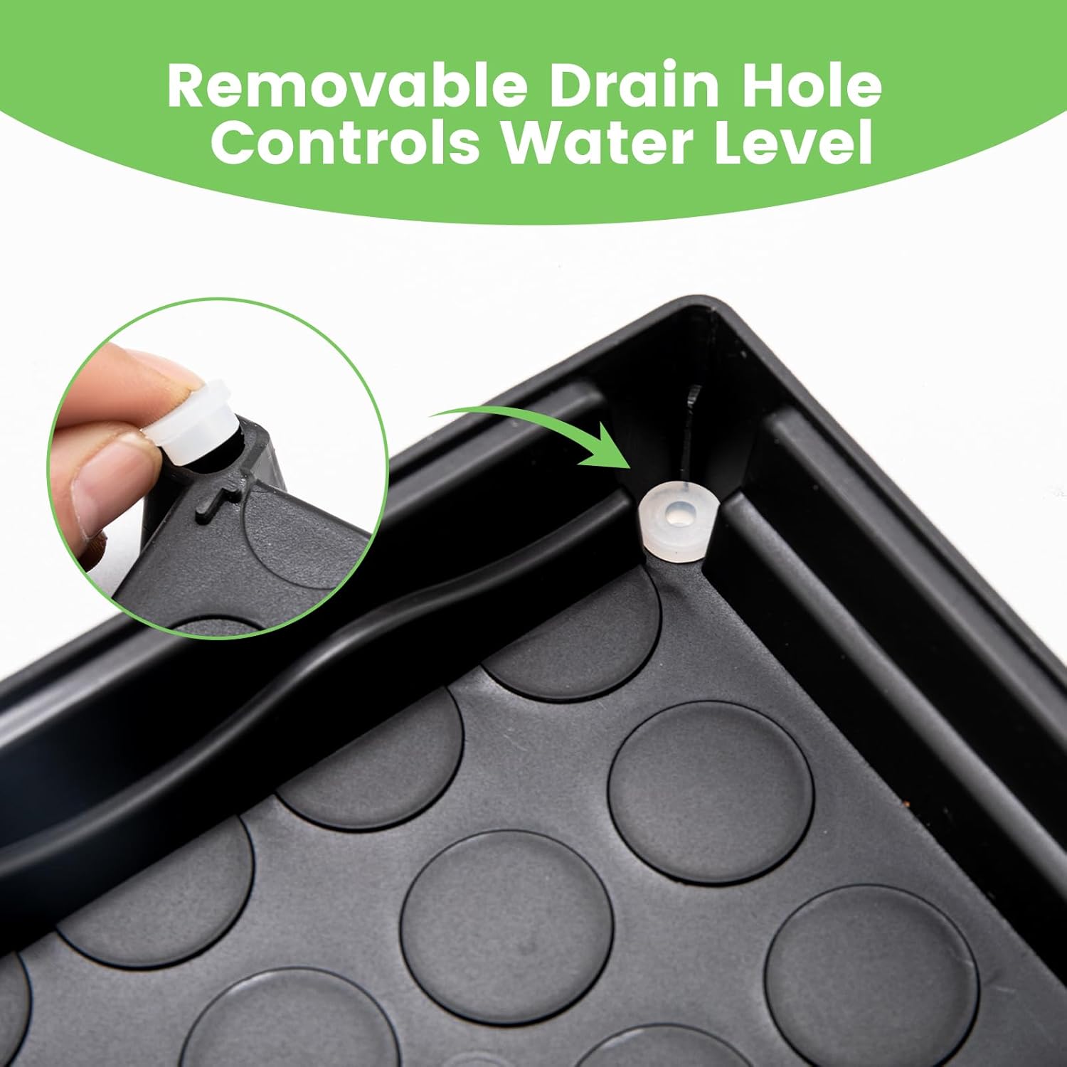 5 Pack Plant Saucer Growing Tray, Rectangular Windowsill Plant Pot Trays with Removable Drainage Hole, Seed Starter Tray Plastic Plant Drainage Saucers for 4 inch Flower Seedling Pots (16"x4.5"x1.5")