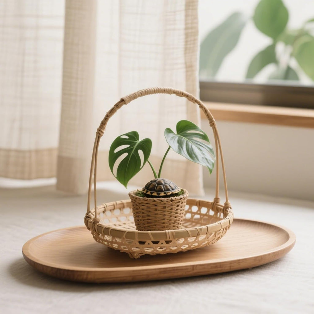 3 Pack Oval Plant Tray Sturdy Bamboo Saucer for Indoor Succulents and Flowers Windowsill Plant Tray and Snack Plate
