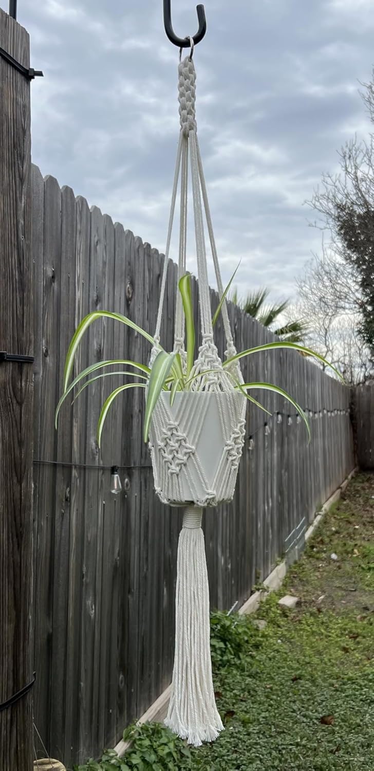2 Pack Macrame Planter Hanger for up to 8" Pot, Indoor Hanging Planter | Plant Hanger Indoor, Hanging Plants Holder Basket | No Plant or Pot Included