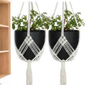 2 Pack Macrame Planter Hanger for up to 8" Pot, Indoor Hanging Planter | Plant Hanger Indoor, Hanging Plants Holder Basket | No Plant or Pot Included